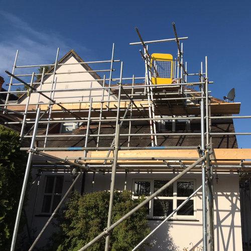 Erected Scaffolding for Residential Property in Ludlow